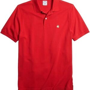 Brooks Brothers men's red slim fit performance pique polo shirt